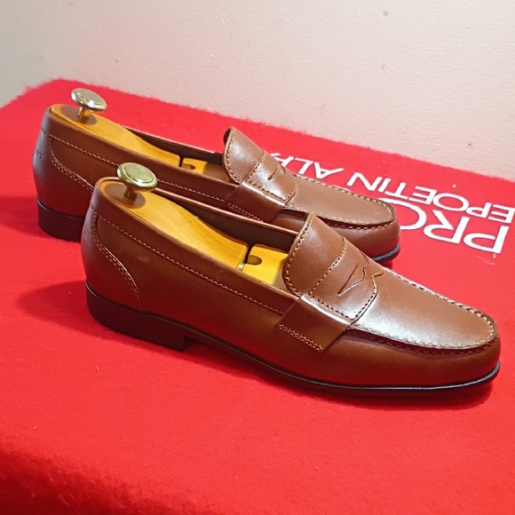 Rockport Chestnut Leather Slip-On Loafers - Picture 6 of 8